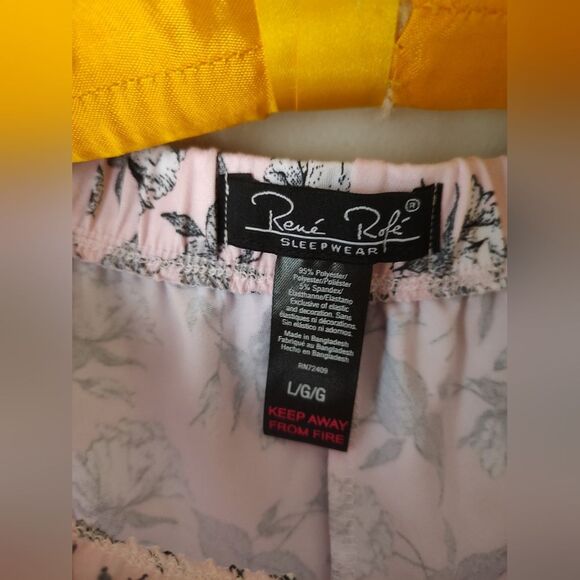 Rene Rofe Light Pink Floral Sleep Shorts Large - Picture 4 of 7